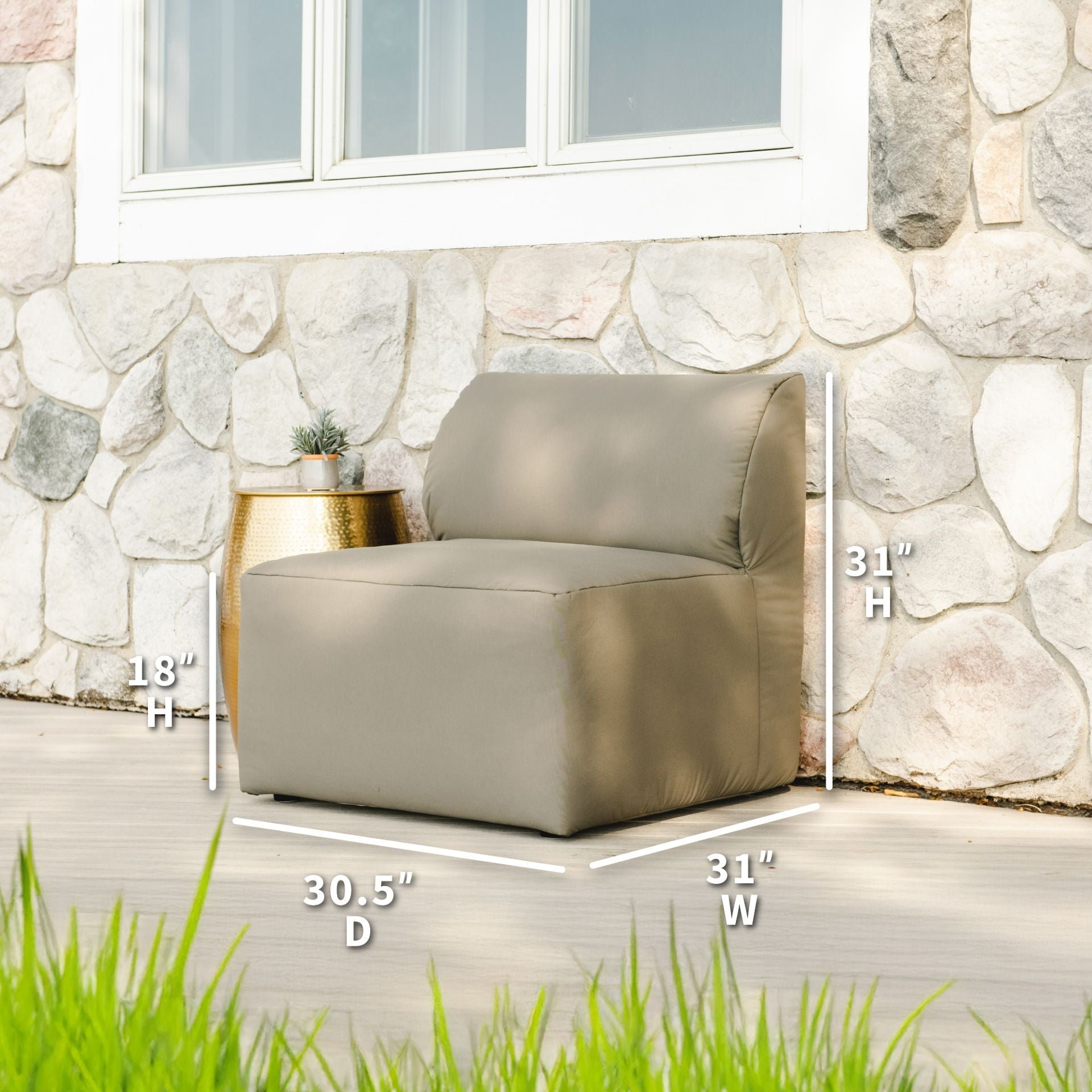 Patio Armless Chair