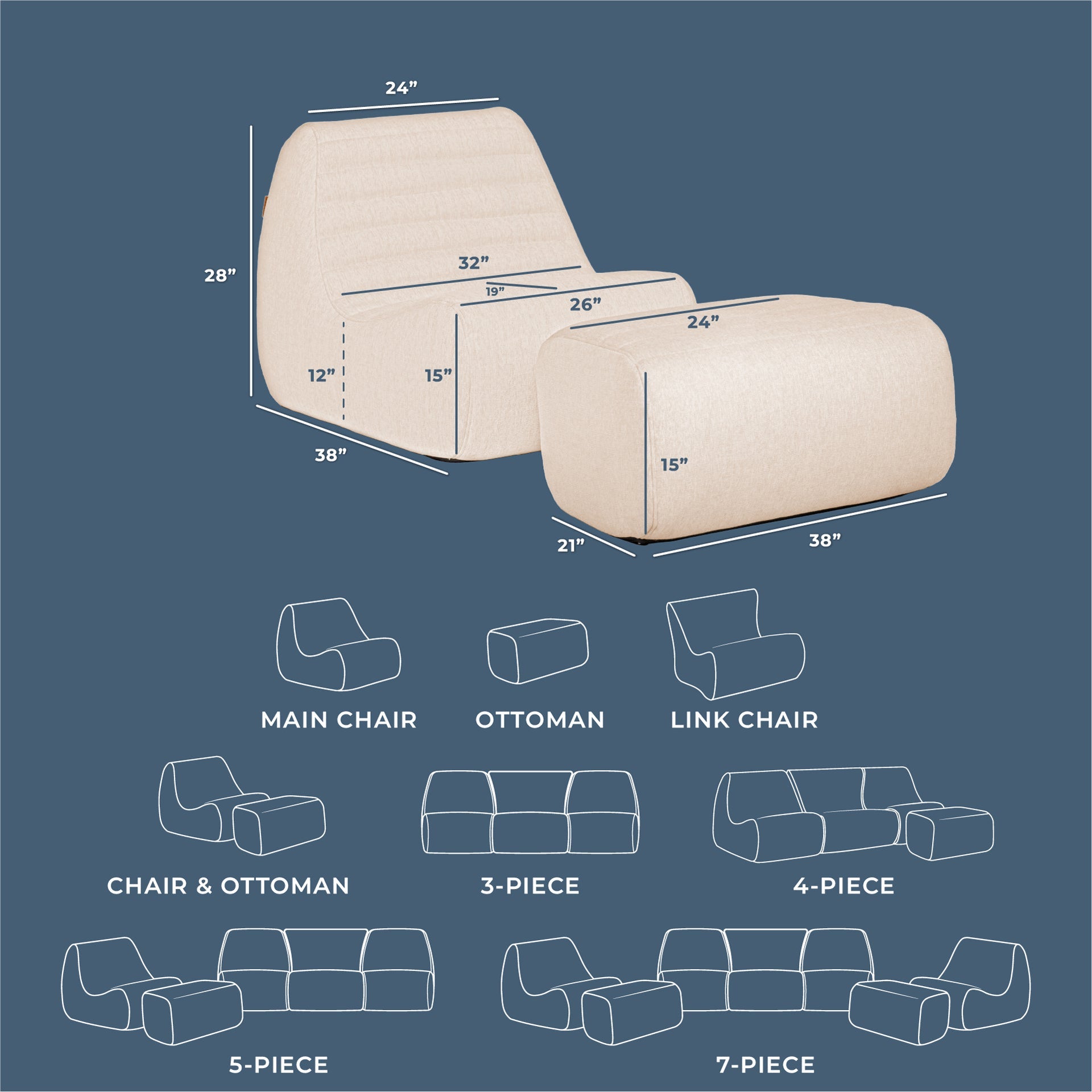 Solvana™ Outdoor Chair and Ottoman Set