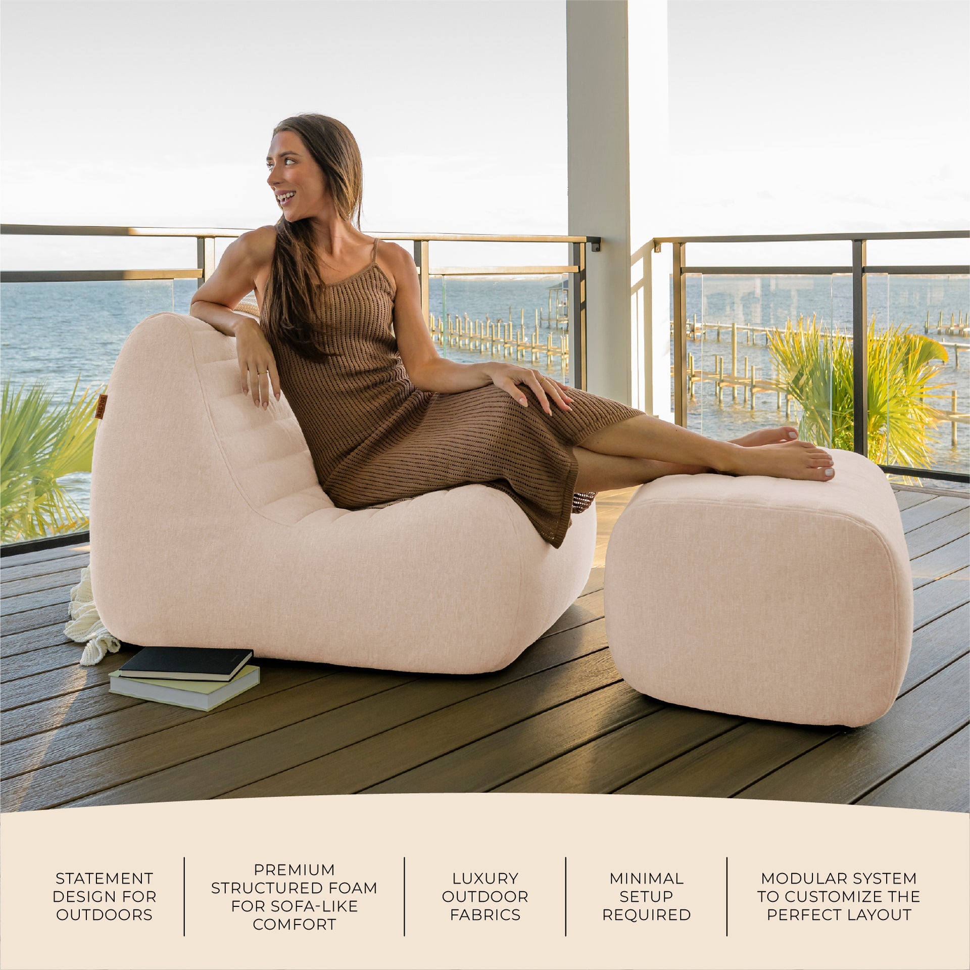 Solvana™ Outdoor Chair and Ottoman Set