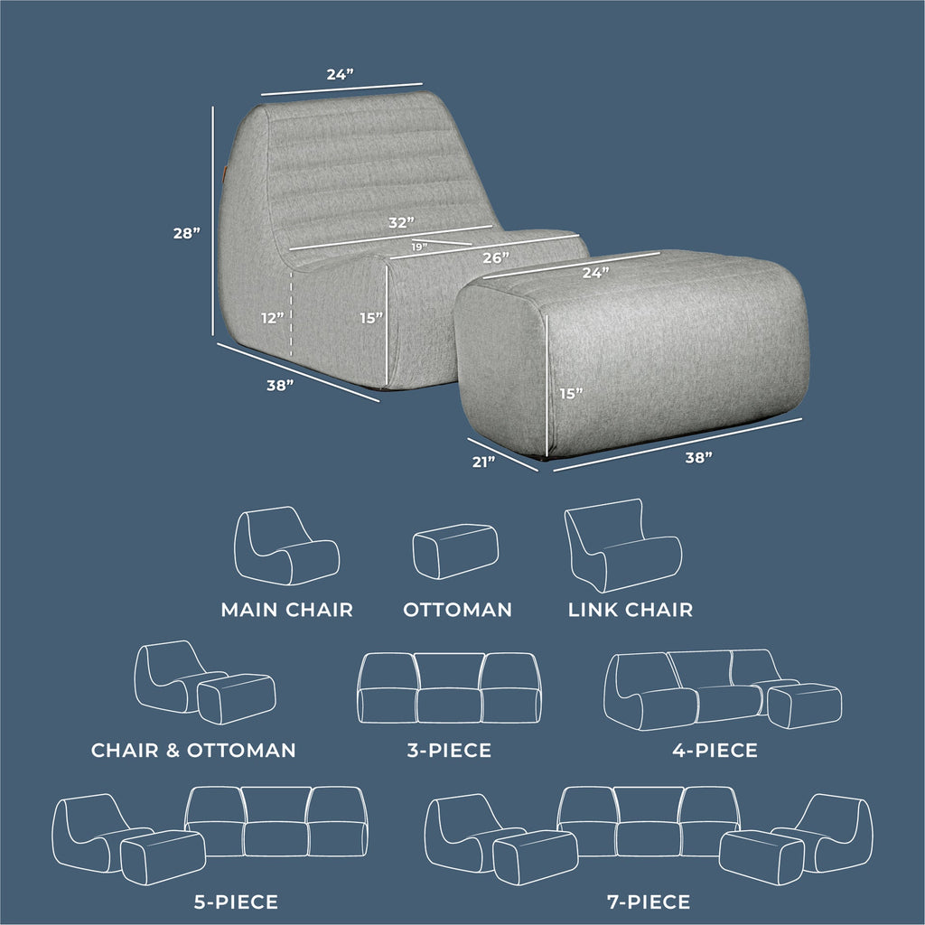 Solvana™ Outdoor Chair and Ottoman Set