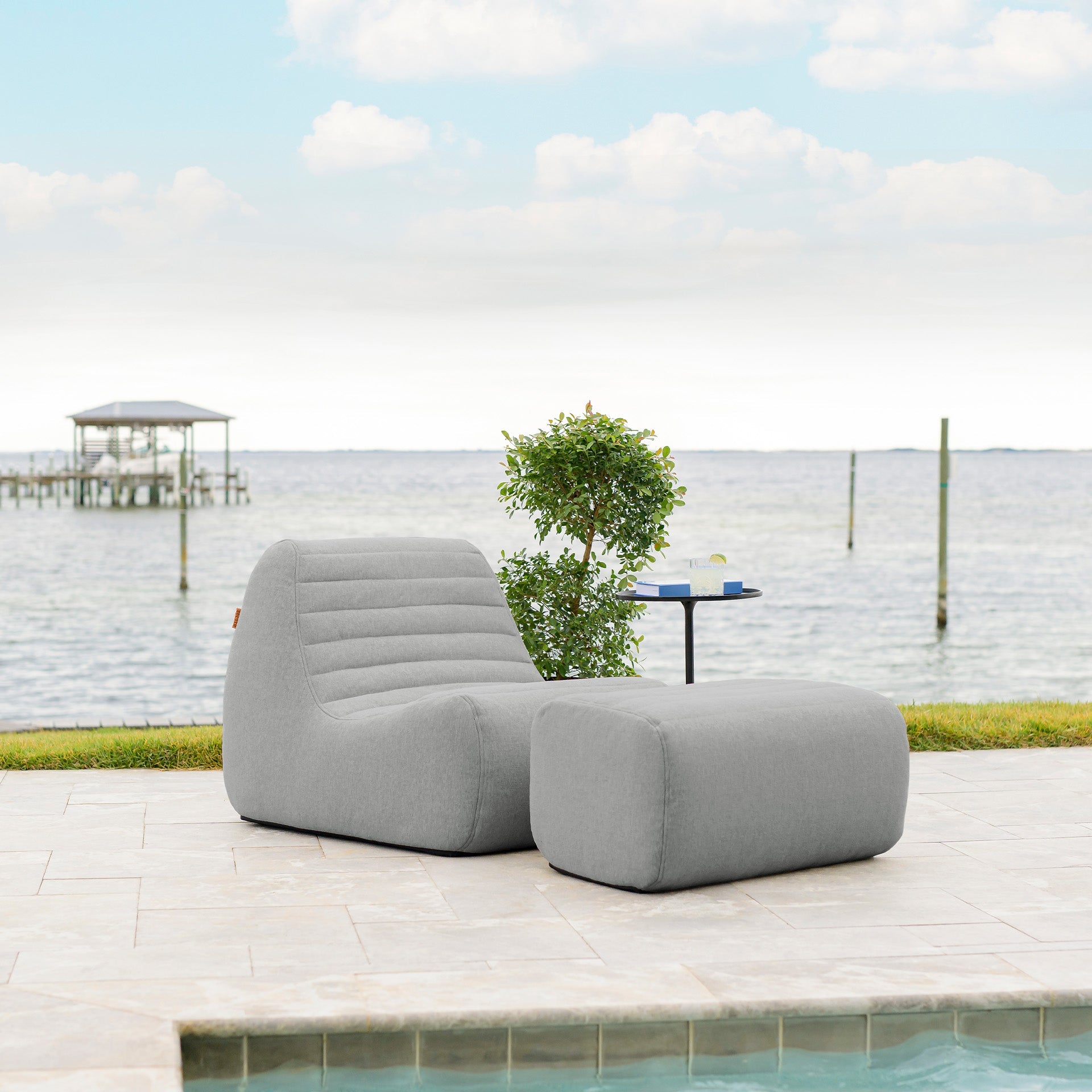 Solvana™ Outdoor Chair and Ottoman Set