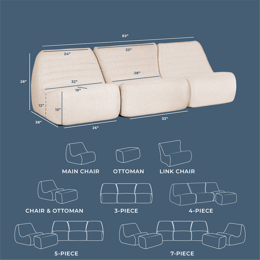 Solvana™ 3 Piece Outdoor Sectional