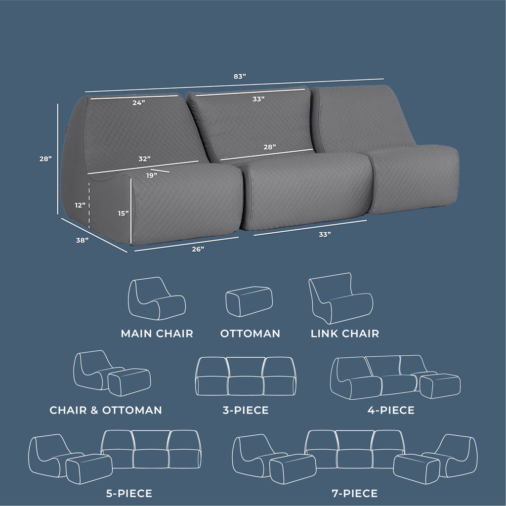Solvana™ 3 Piece Outdoor Sectional