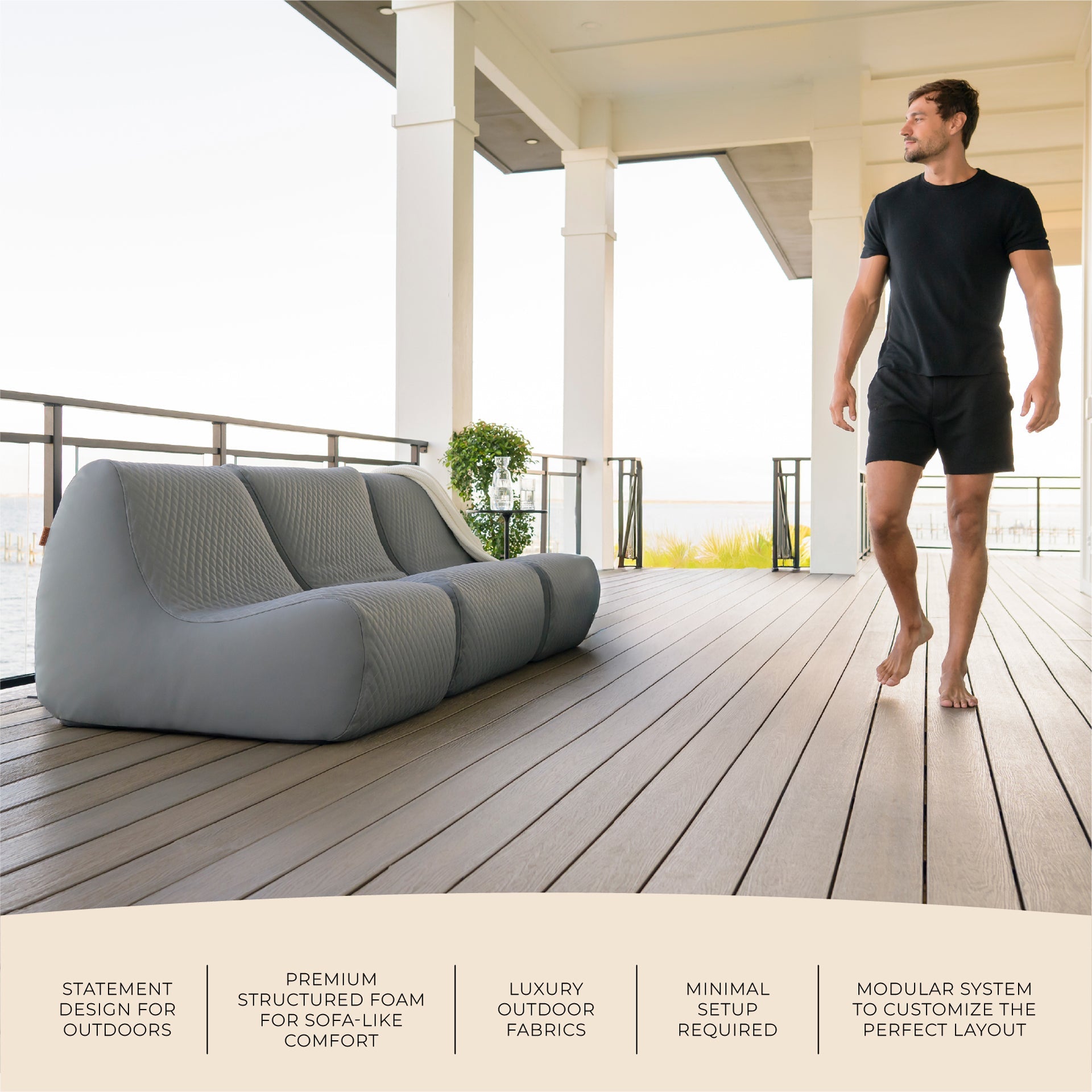 Solvana™ 3 Piece Outdoor Sectional