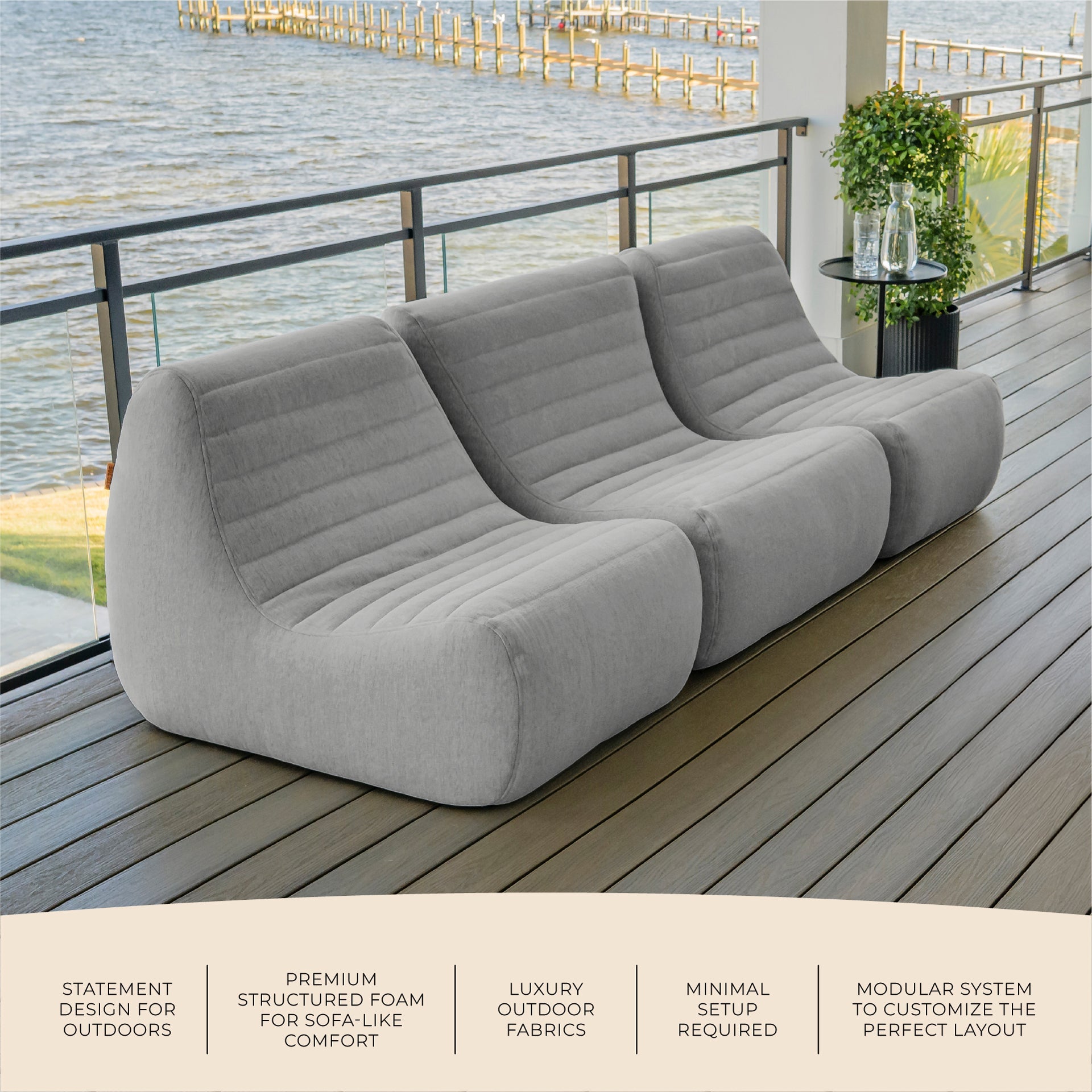 Solvana™ 3 Piece Outdoor Sectional