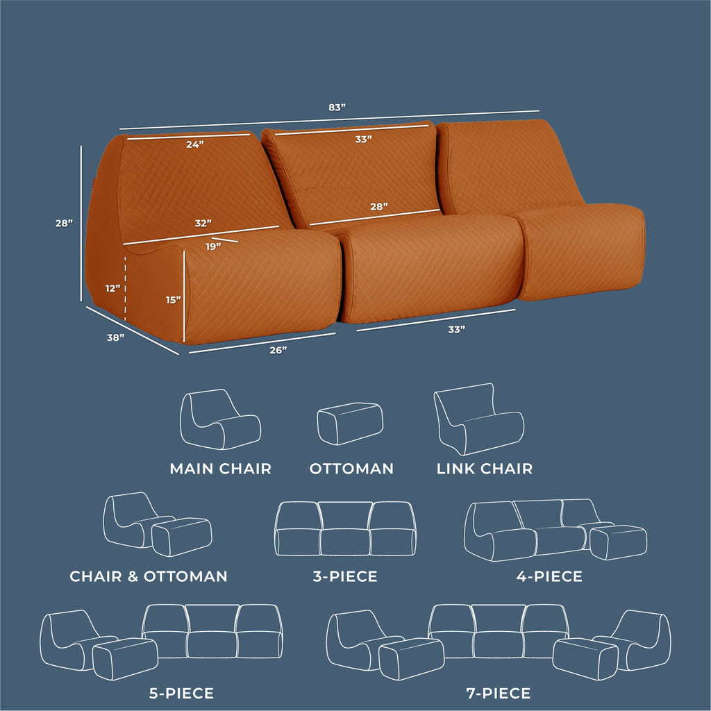 Solvana™ 3 Piece Outdoor Sectional