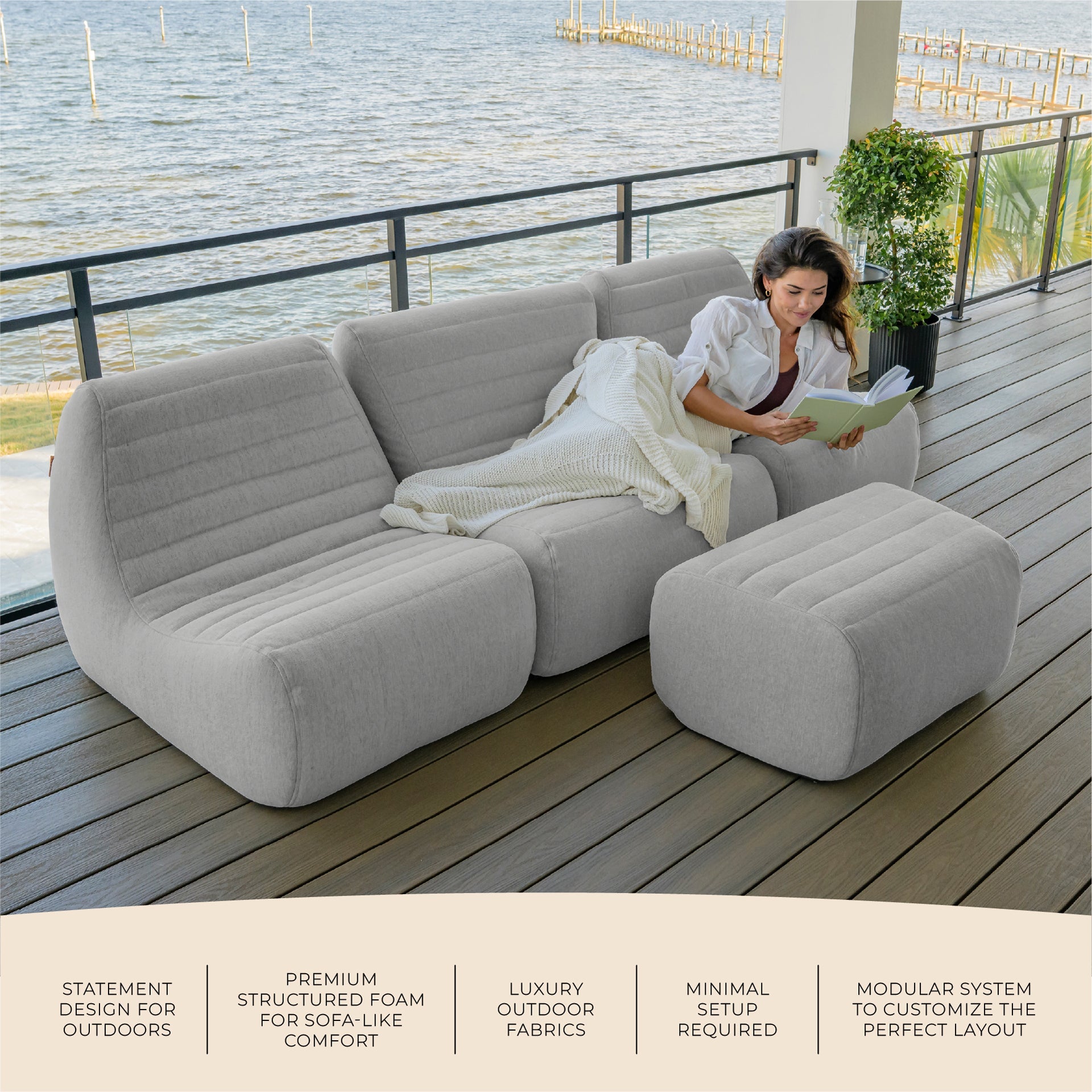 Solvana™ 4 Piece Outdoor Sectional