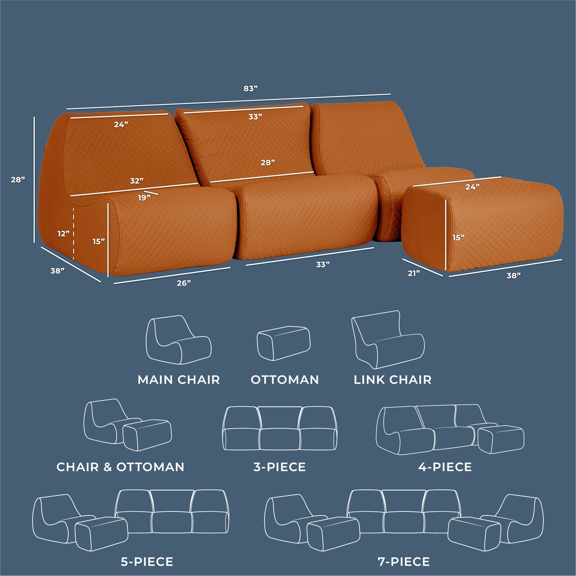 Solvana™ 4 Piece Outdoor Sectional