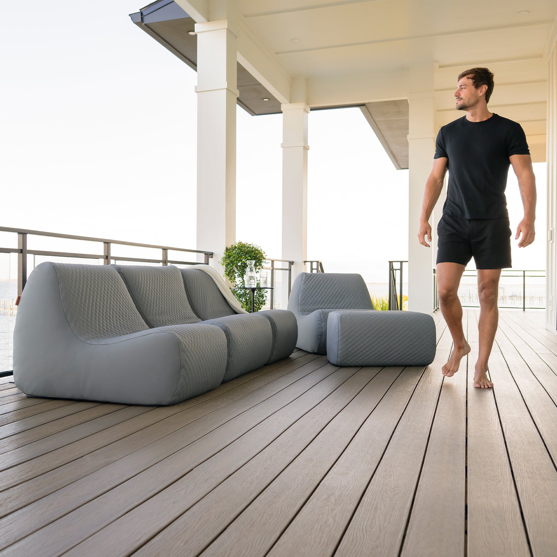 Solvana™ 5 Piece Outdoor Sectional Sofa