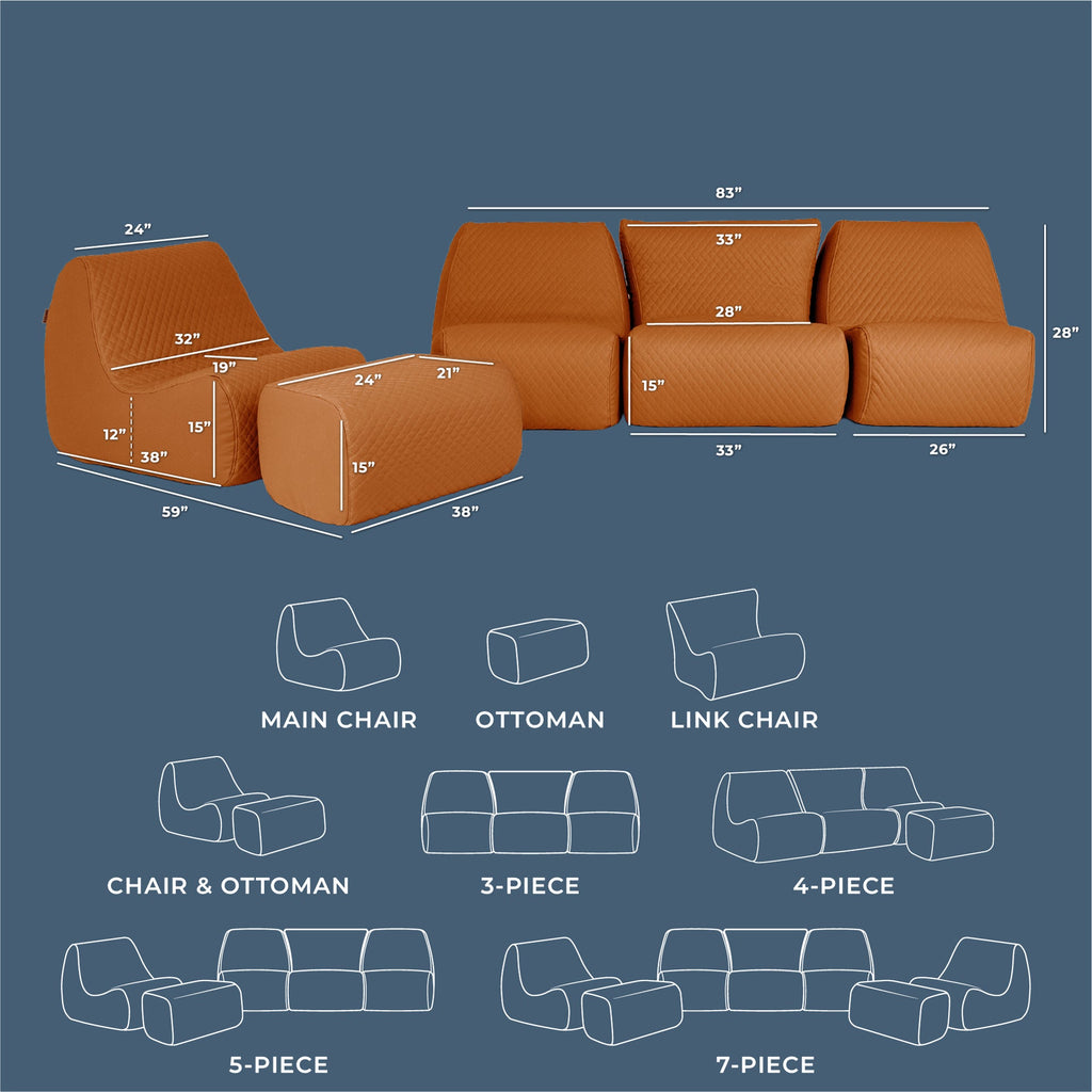 Solvana™ 5 Piece Outdoor Sectional Sofa