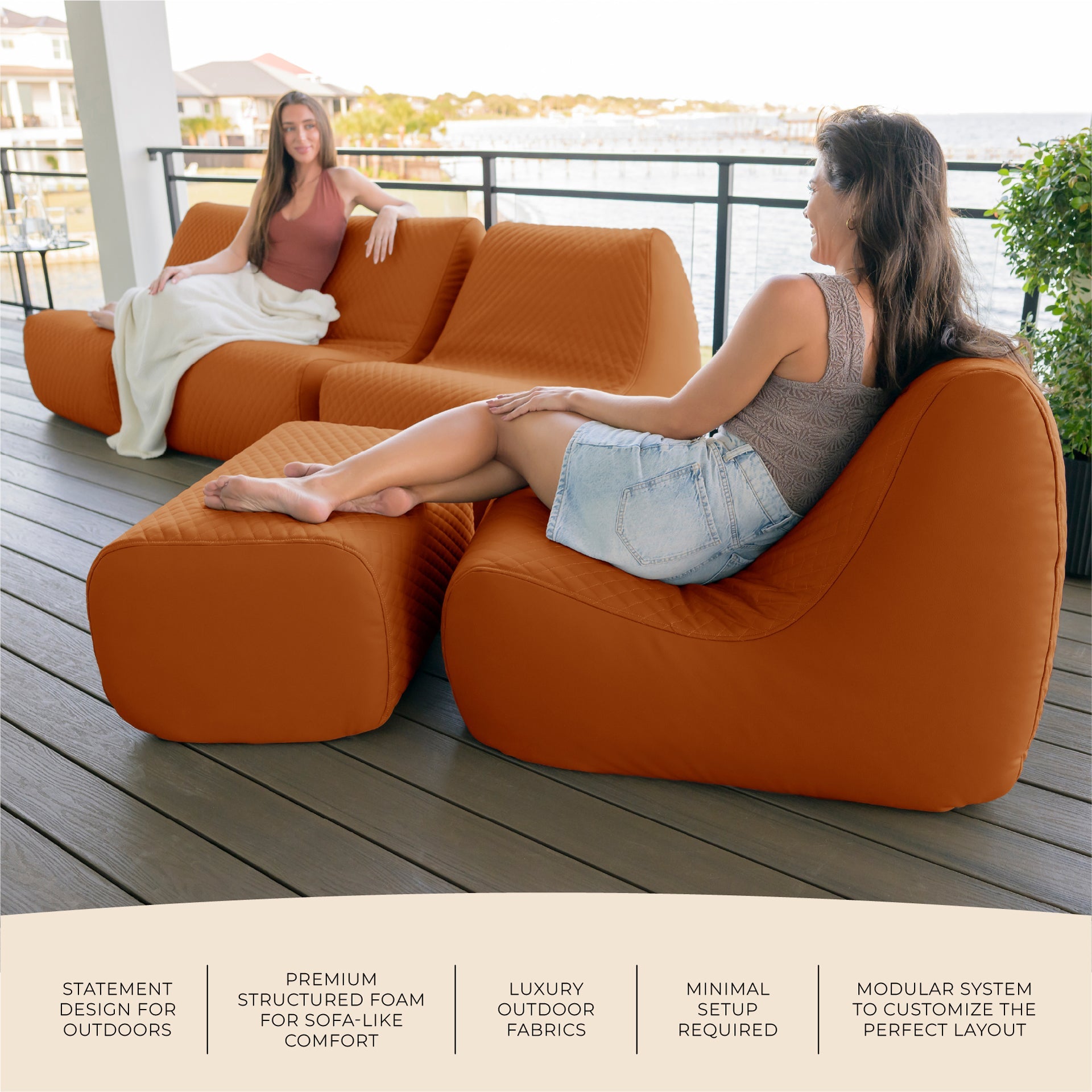 Solvana™ 5 Piece Outdoor Sectional Sofa