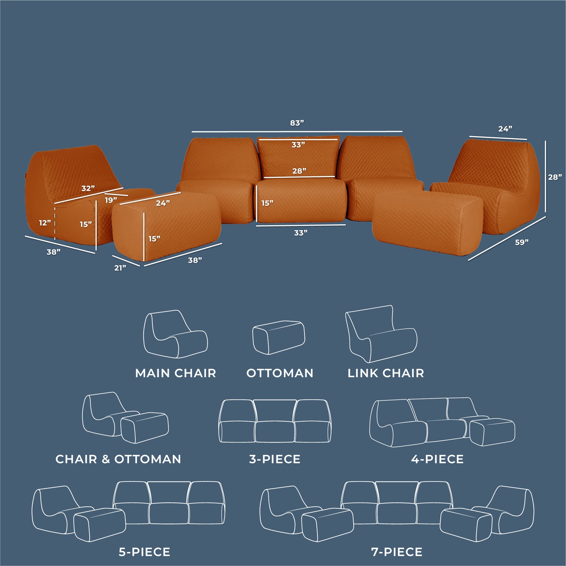 Solvana™ 7 Piece Outdoor Sectional
